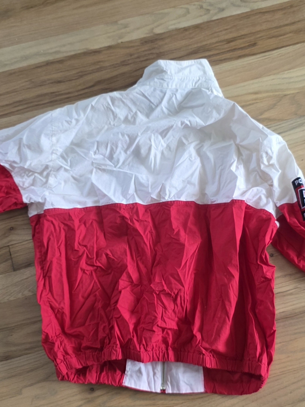 Polo by Ralph Lauren Red & White Colorblock Windbreaker - Picture 2 of 4